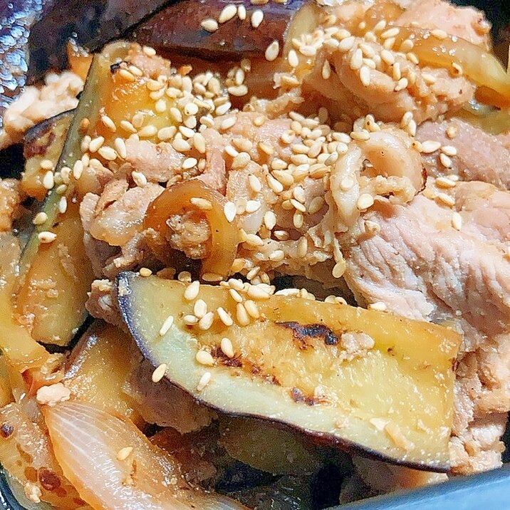 満腹おかず 豚肉となすの生姜焼き 満腹おかず 豚肉となすの生姜焼き
